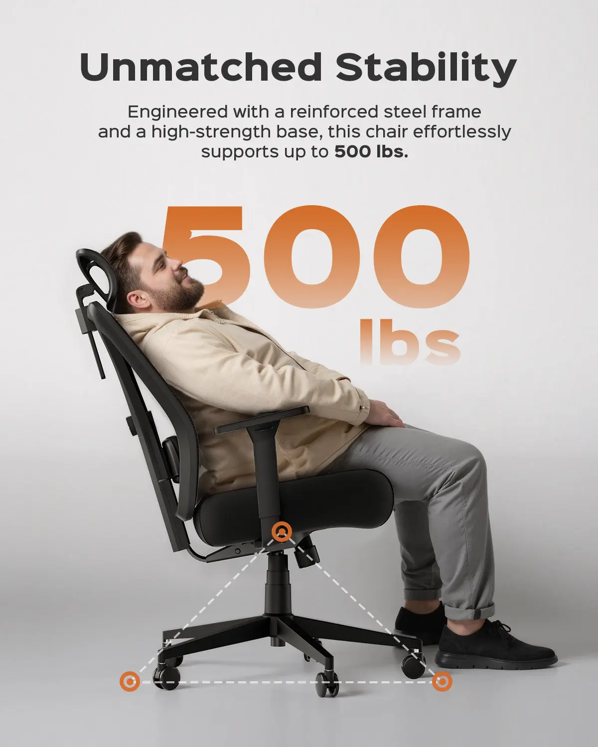 Dowinx Ergonomic Office Chair QL-66W4A Black - Image 7