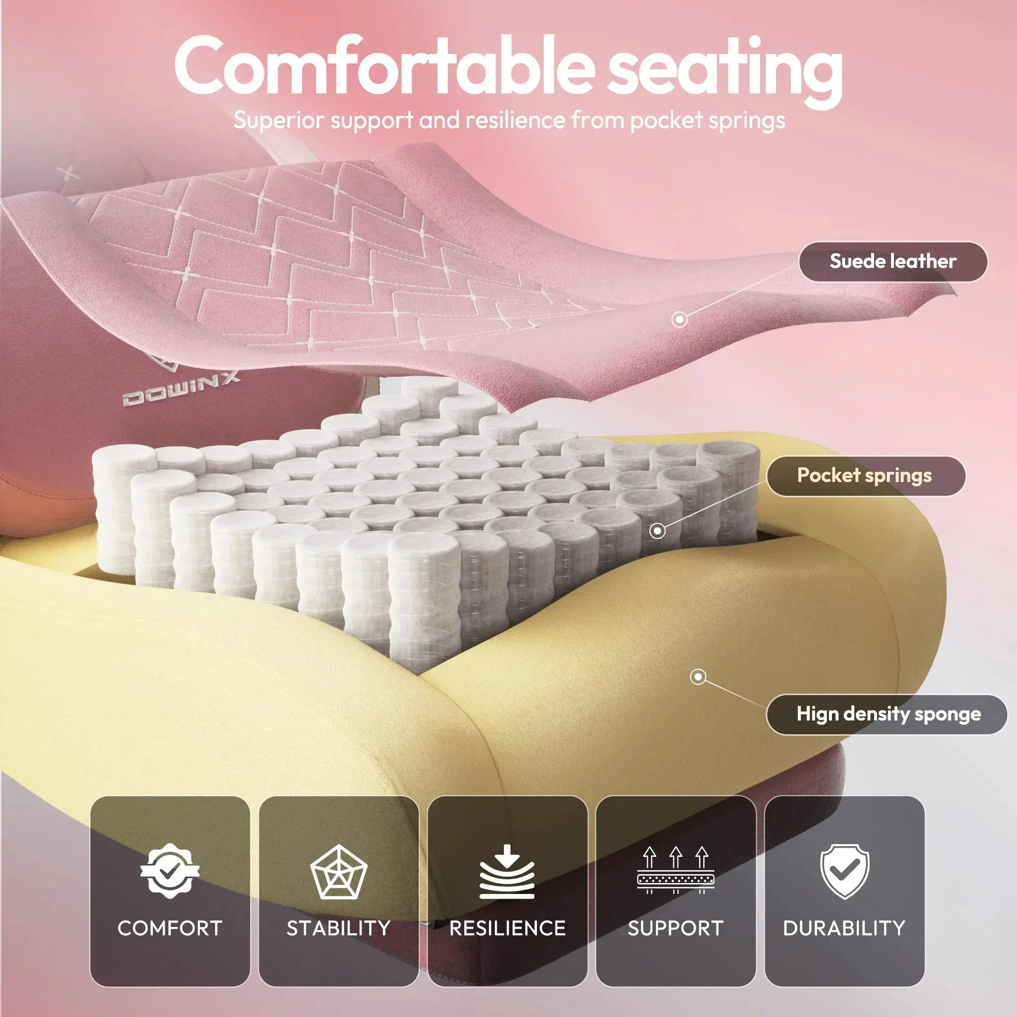 Dowinx Heated Massage MB38 Pink - Image 5