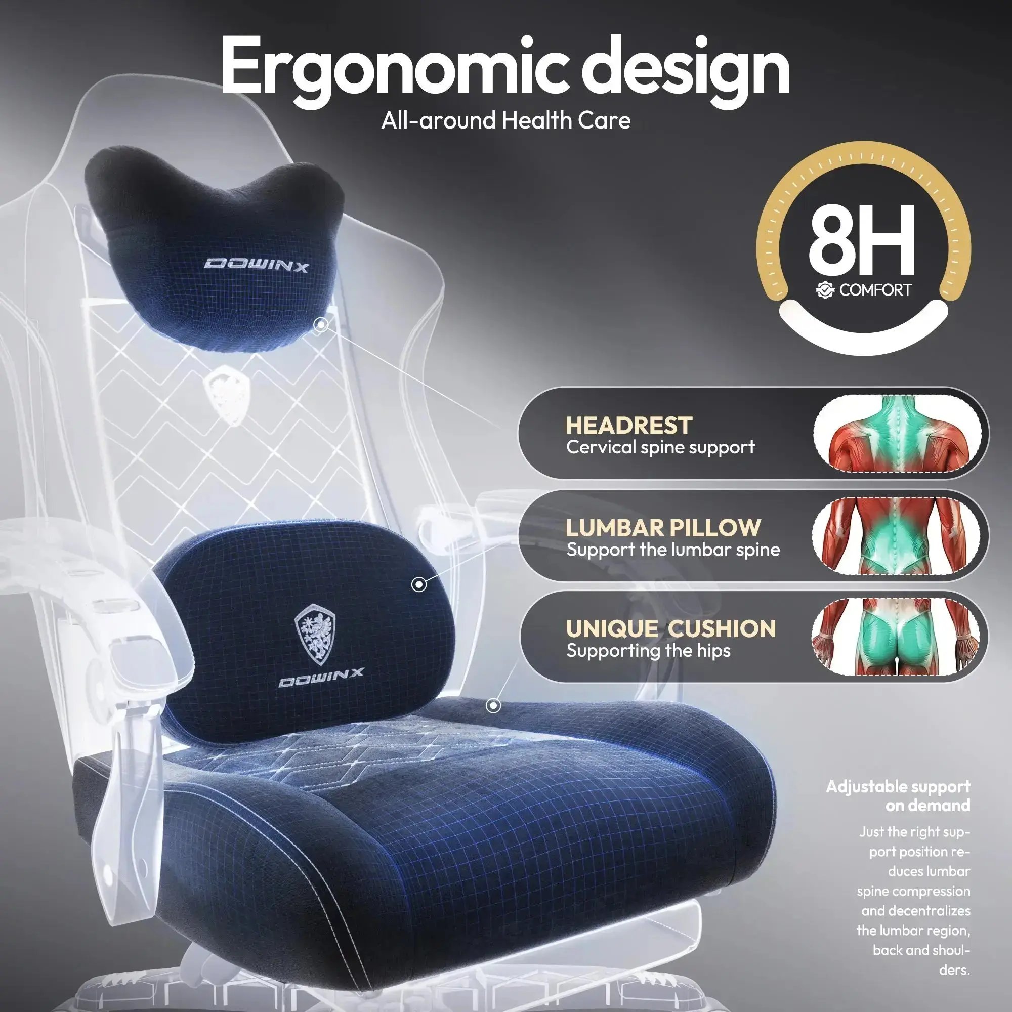 Dowinx Heated Massage MB38 Black - Image 6