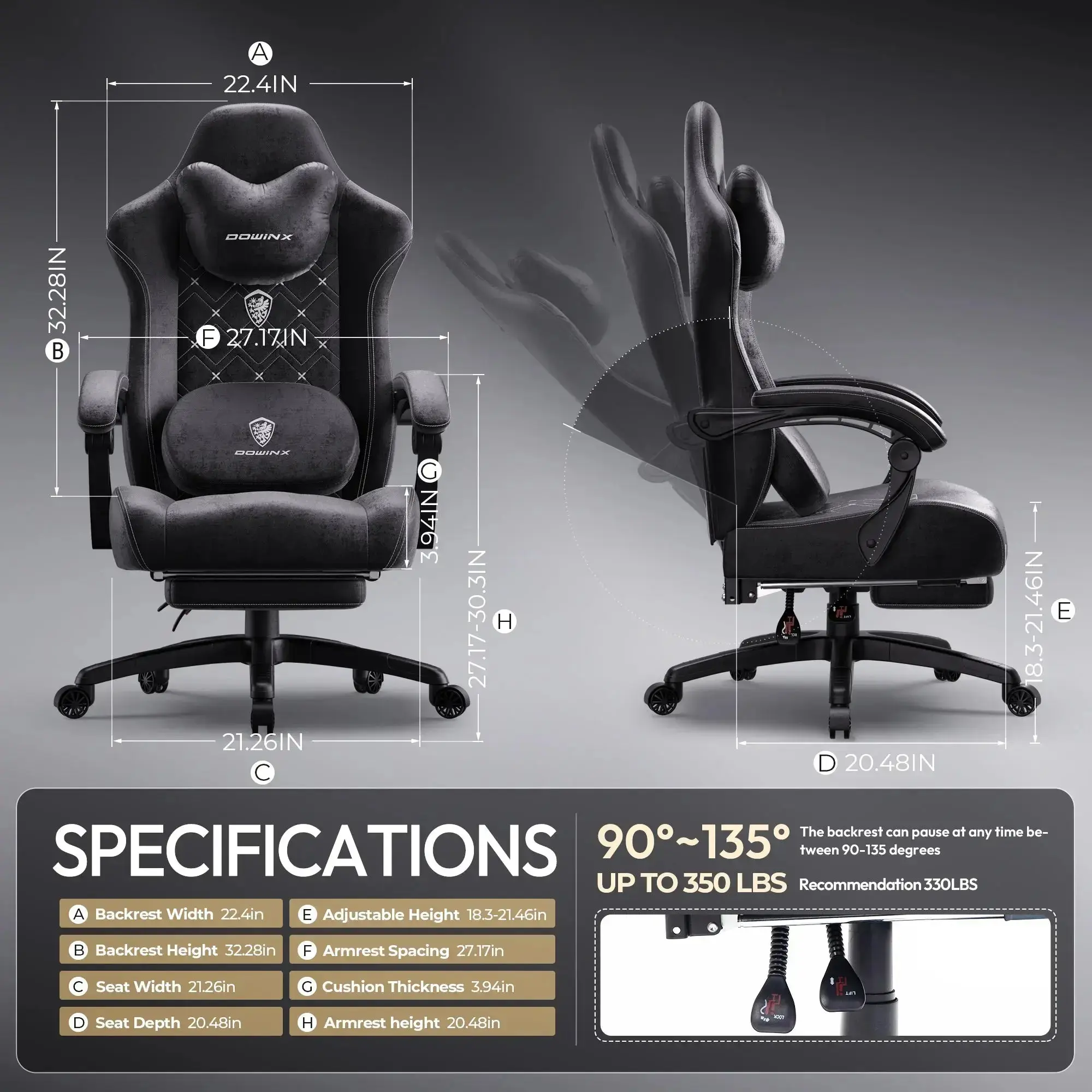 Dowinx Heated Massage MB38 Black - Image 8