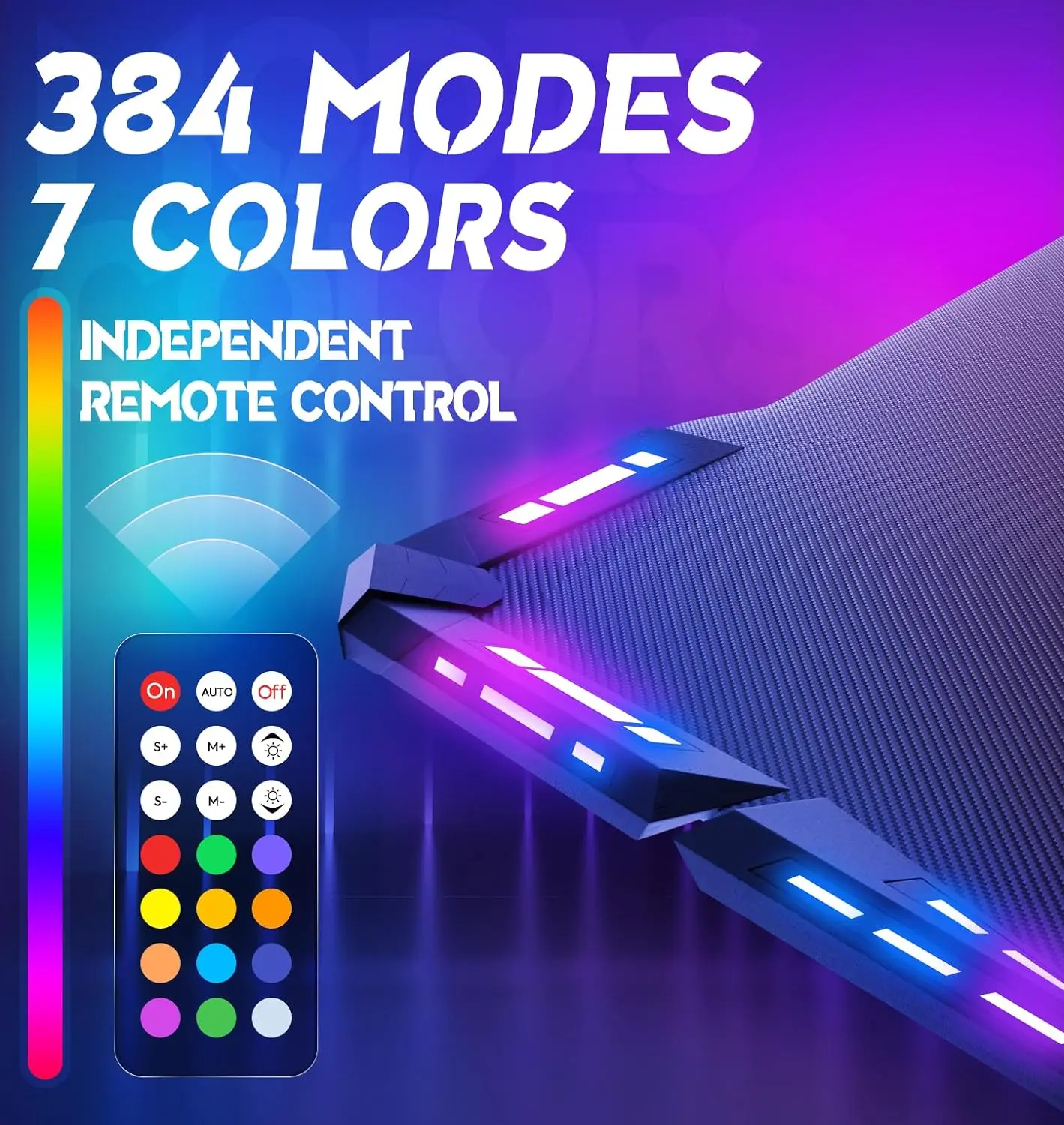 Dowinx LED Gaming Desk Black - Image 4