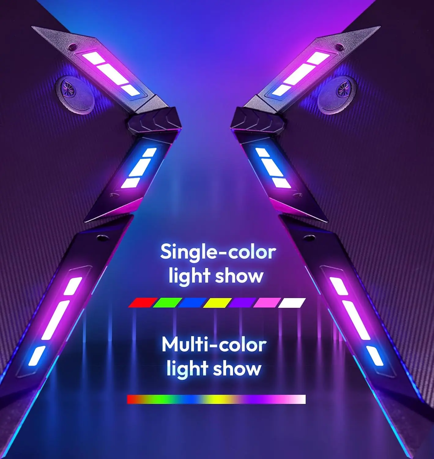 Dowinx LED Gaming Desk Black - Image 6