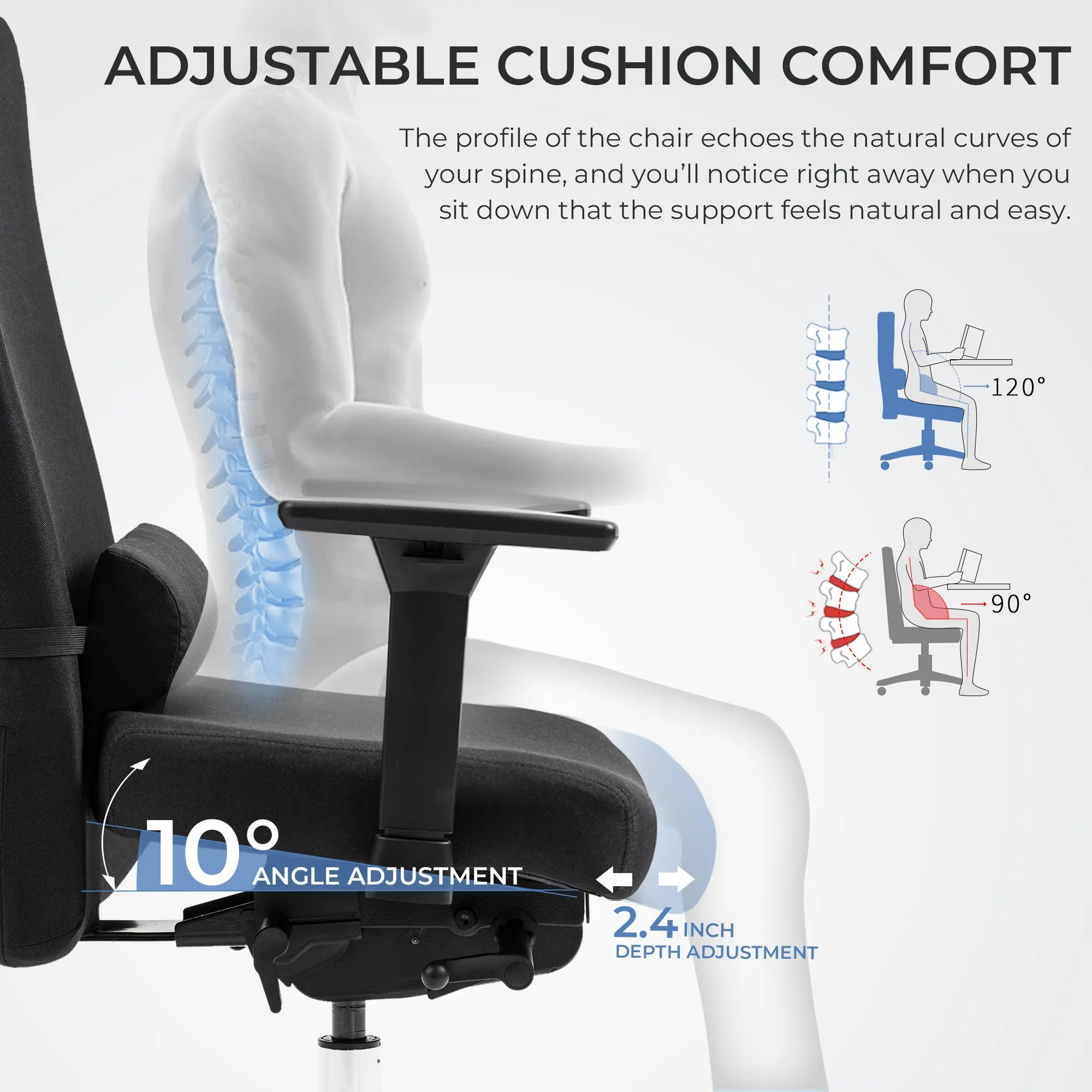 Dowinx LS-66W2 Advanced Fabric Office Chair - Image 4